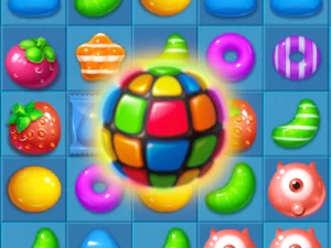 Gioco Sweet Candy Match 3: puzzle online gratuito per abbinare caramelle
